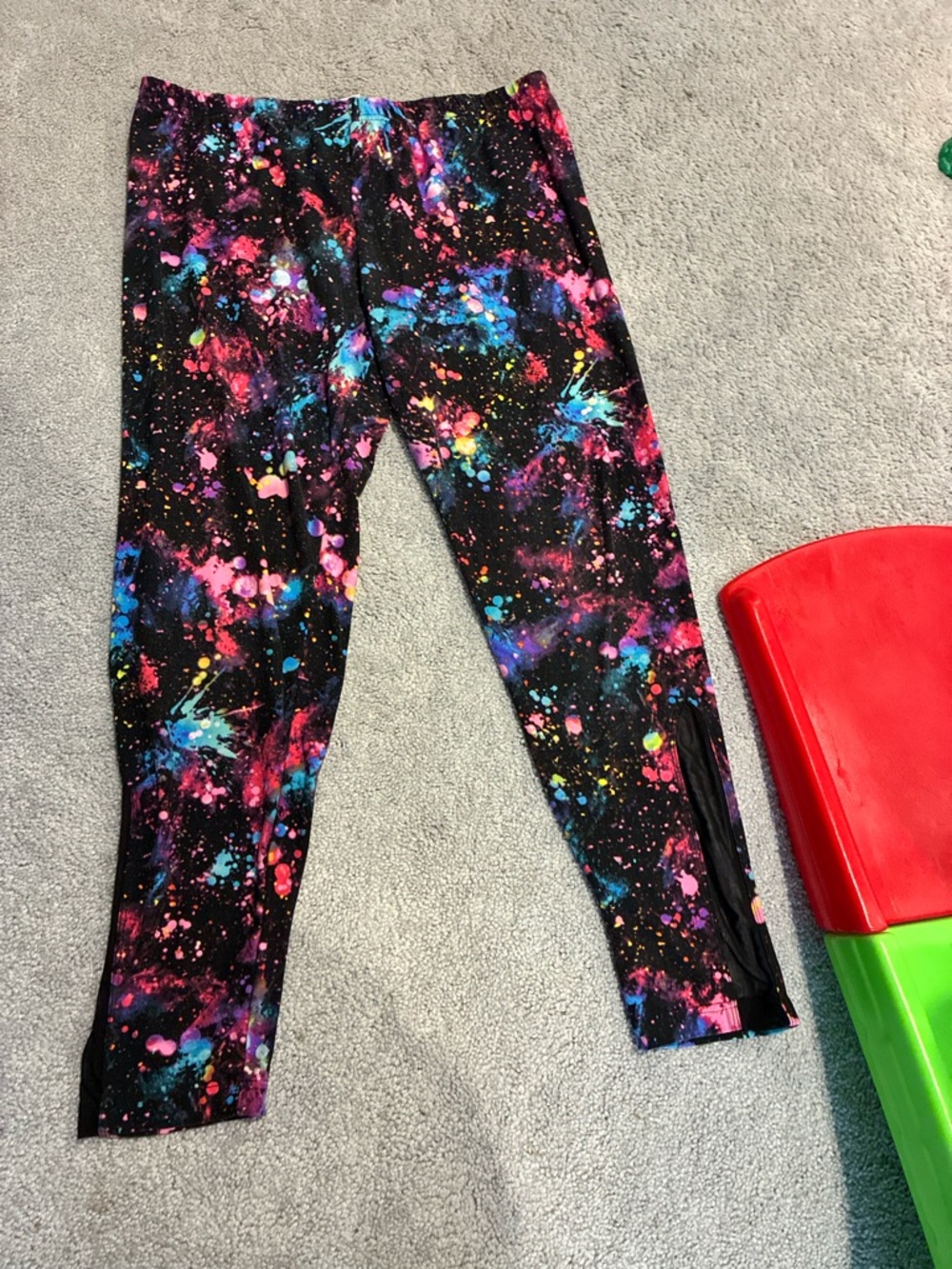 No Boundaries Colorful Galaxy Splash Leggings